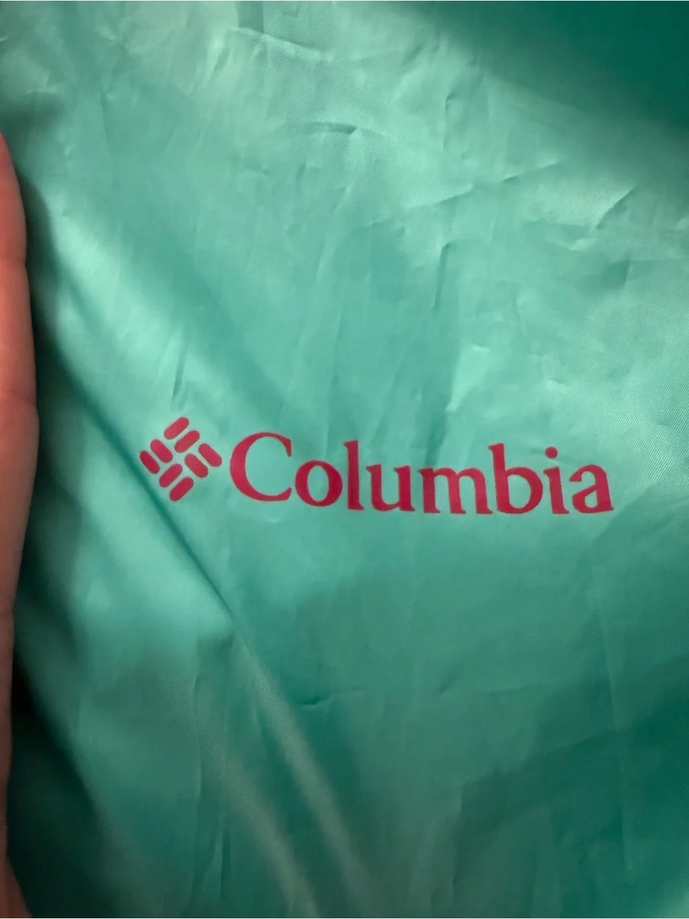 Columbia Green, Magenta & Black Colorblock- Sandy Sail Rain Jacket